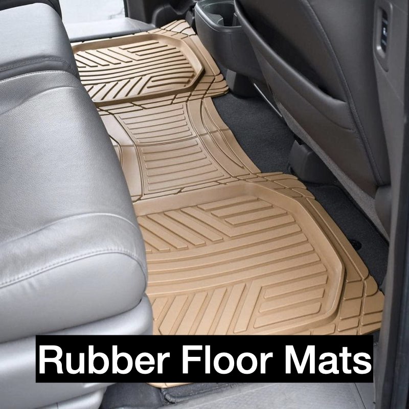 tan rubber floor mats back seat