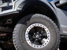 Raptor f150 black wheels on truck